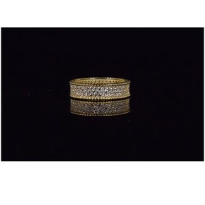 Shop Paige NY Micro Pave Gold Band - Size 6